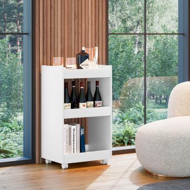 Imagem de Balcão para Organizar Multiuso Modelo Jade para Casa Branco