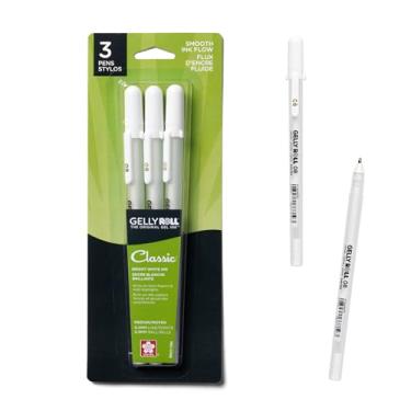 Imagem de Sakura 37488 Gelly Roll Classic 08 (Medium Pt.) Caneta 3PK, branca