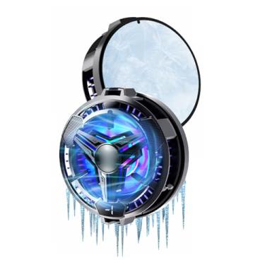 Imagem de Fockety Cooler Magnético do Telefone, Ventilador de Resfriamento USB de Baixo Ruído Com Controle de Temperatura Inteligente, Luz RGB, Clipe de Anel, Ventilador de Resfriamento para