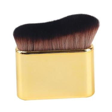 Imagem de oshhni Pincel para base em pó líquido facial, pincel autobronzeador para esfumar, ferramenta profissional multifuncional para maquiagem, e corpo, Ouro
