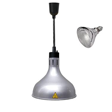 Imagem de KOUDA Lâmpada De Aquecimento De Alimentos Suspensa, Luzes Comerciais De Aquecimento De Alimentos, Lâmpadas Telescópicas Para Buffet, Cozinha, Restaurante (Diâmetro 29 Cm, Altura Ajustável 60-150 Cm)