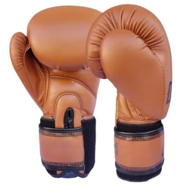 Imagem de Luva De Boxe Muay Thai + Bandagem + Bucal + Case Kickboxing (Marrom,16oz)