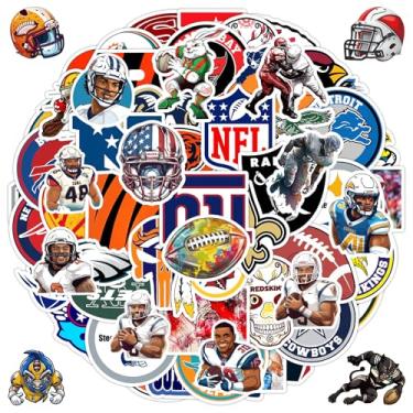 Imagem de Rchovsam 100 peças de adesivos de time de futebol - Rugby de futebol para fãs vinil adesivos à prova d'água para garrafas de água, bagagem, laptop, snowboard, decoração de telefone para adolescentes e