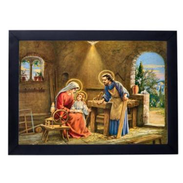 Imagem de Lindo Quadro decorativo menino jesus maria e josé P8474