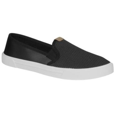 Imagem de Tenis Slip-on Moleca Feminino Casual Sapatilha 5296.530, 36, Preto