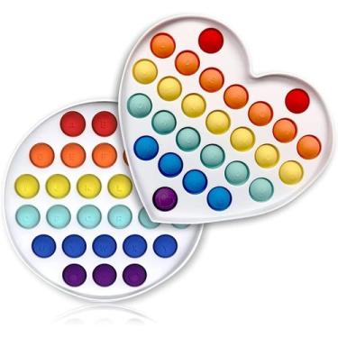 Imagem de Empurre pop bubble fidget sensorial toy 2 packs, Popper Fidget T - HUO