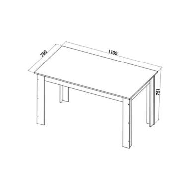 Imagem de Mesa Retangular para Sala de Jantar Palace para 4 lugares - Viero Move
