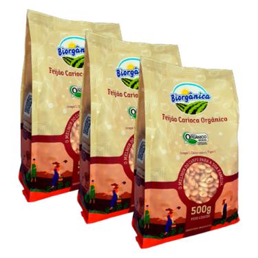 Imagem de Kit 3X: Feijão Carioca Orgânico Biorgânica 500g