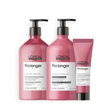 Imagem de Kit Loreal Pro Longer Sh 750ml + Cond 750ml + Leave-in 150ml - Loreal 