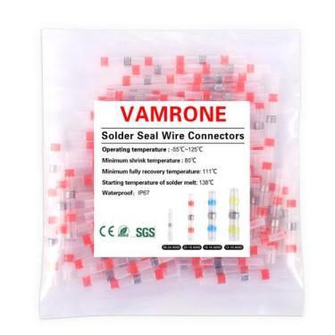 Imagem de Conectores de fio de vedação de solda à prova d'água 500 unidades AWG 