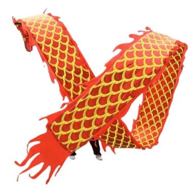 Imagem de Fita quadrada 3D em forma de dragão, escalas estampadas a quente, conjunto de adereços de dança, adequado para arremesso de dragão ao ar livre, adereços de desempenho de fitness e exercícios (8 m)