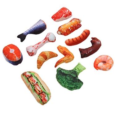 Imagem de Yctze Brinquedo de Cachorro Em Formato de Comida Realista - Brinquedos de Pelúcia para Cães Pequenos e Médios - Macio Resistente a Mordidas, Inclui Camarão, Brócolis, Cachorro-quente e Muito Mais