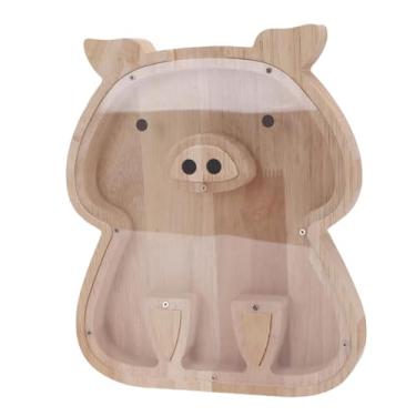 Imagem de GLOGLOW Brinquedo de Cofrinho Cofrinho Transparente, de Madeira Transparente para Crianças Caixa de Poupança de Janela Acrílica Multiuso para Crianças Meninos Meninas Presente de Aniversário para