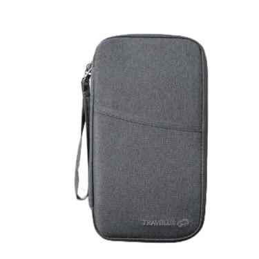 Imagem de Carteira para passaporte de viagem, bolsa leve para armazenamento de identidade, porta-passaporte familiar, tamanho grande, adequada para homens e mulheres, Cinza claro, Moderno e simples