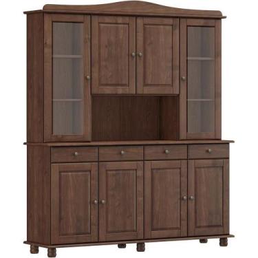 Imagem de Cristaleira Madeira Maciça 8 Portas 169 Cm 8963 Café - MILANI MOVELARI