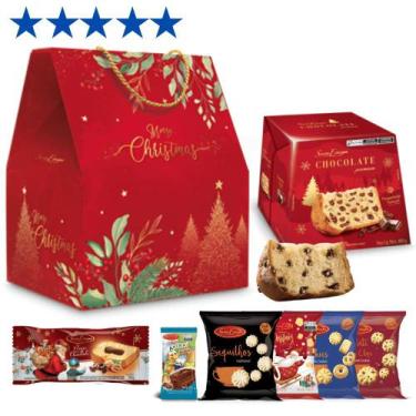 Imagem de Kit Natalino Santa Edwiges Com Panetone, Bolos e Biscoitos