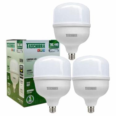 Imagem de Kit 3 Lampada Led Bulbo 80w E27 Luz Neutra 4000k High Led