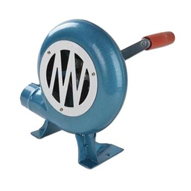 Imagem de Fenteer Ventilador soprador de ar manual sem fio mini portátil com manivela para churrasco, ao ar livre, camping e forjas.
