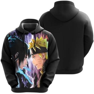 Imagem de Blusa De Moletom Naruto Shippuden Sasuke E Naruto Anime Desenho Casaco