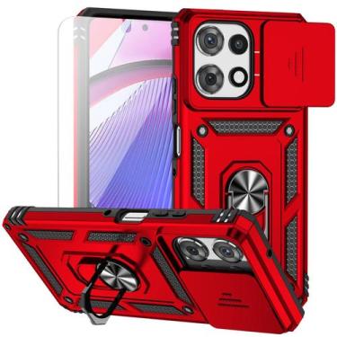 Imagem de Capa de telefone M MAIKEZI Moto G Power 2025 Military Grade Vermelha