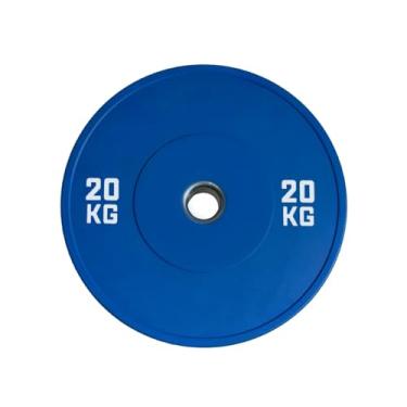 Imagem de Anilha De Borracha Lpo colorida C/Furo Olímpico 50 mm 20kg, treinamento levantamento de peso, academia e praticas cross fit fitness