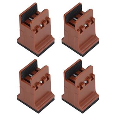 Imagem de Acouto Risers de Cama 4pcs Com Grampo de Parafuso para Móveis de Serviço Pesado - sofá de Borracha, Mesa e Elevador de Cadeira (Marrom)