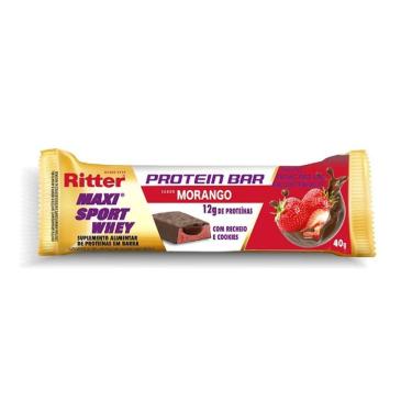 Imagem de Barra Proteica Ritter Maxi Sport Whey Morango 12g de Proteína 40g