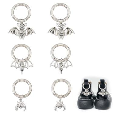 Imagem de SUPERFINDINGS Berloques de sapato de bota estilo tibetano, enfeites pendurados, cobra, sol, morcegos, facas, caveira, mariposa, estrela, berloques para sapatos, bolsa e bolsa, Liga metálica, Sem Pedra