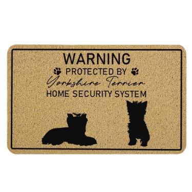 Imagem de Cabana Bro Tapete de boas-vindas engraçado Yorkshire Terrier, presentes para mulheres Yorkshire Terrier, capacho para porta da frente, interior, exterior, varanda, entrada, entrada, capacho engraçado
