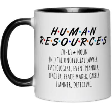 Imagem de FUNNYUNCLE Presentes de recursos humanos para mulheres, homens, presente de agradecimento para chefe, colega de trabalho, gerente, líder, caneca de cerâmica de Natal para RH 325 ml