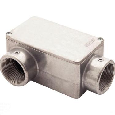 Imagem de Condulete fixo 1.1/2" tipo "LR" - com tampa / rosca BSP / sem pintura 
