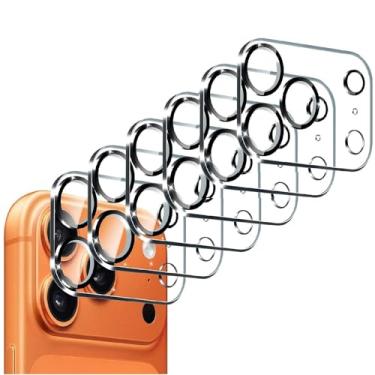 Imagem de Protetor de lente de câmera para iPhone 17 Pro Max de 6,9 polegadas, vidro temperado 9H, antiarranhões, compatível com capas, não afeta fotos noturnas, HD transparente, pacote com 6 (transparente)