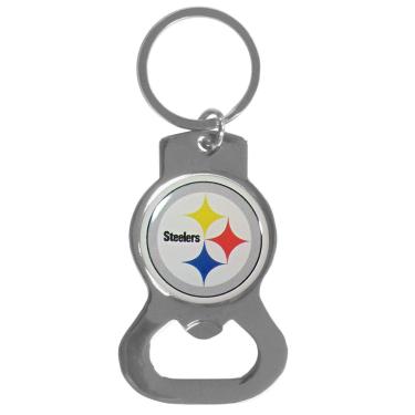 Imagem de Chaveiro NFL Siskiyou Sports Fan Shop Pittsburgh Steelers abridor de garrafas tamanho único branco