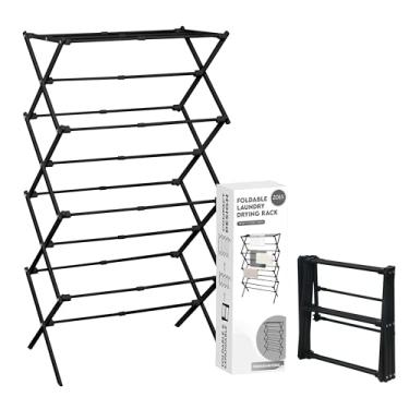 Imagem de ZOES HOMEWARE Escorredor de roupas de 4 camadas preto