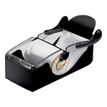 Imagem de Máquina de Enrolar Sushi, Plástico, Preto, Suporte Para Fazer Sushi em Casa, 10 x 19 x 7,5 cm