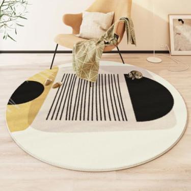 Imagem de Tapetes para decoração de sala de estar, quarto, redondo, de pelúcia, para cadeira, antiderrapante, para áreas grandes (160x160 cm/18)