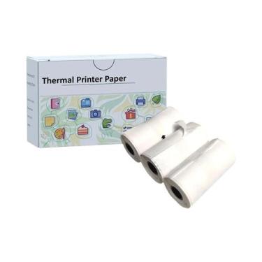 Imagem de Adesivos De Papel Térmico Holográfico Prata 53mm Para Impressoras Mini