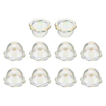 Imagem de PATIKIL 10 peças de contas de flor de sino, bonés de flores de acrílico, tampas de joias para artesanato, faça você mesmo, sinos de vento, brincos pendentes, pulseiras, decoração de corrente de