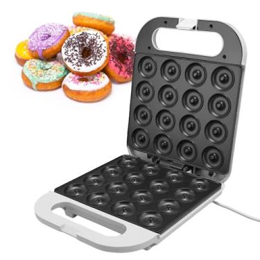 Imagem de TARSHYRY Mini Máquina de Fazer Donuts, Máquina de Fazer Donuts Elétrica Antiaderente para 16 Donuts, Máquina de Fazer Donuts Tudo Em um Com Alça de Toque Legal para Festas, Aniversários, (Plugue UE