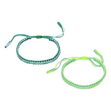 Imagem de PATIKIL Pulseiras trançadas feitas à mão, pulseiras de corda trançada ajustáveis, pulseiras tibetanas de proteção da sorte, One Size, Nylon, Sem Pedra Preciosa