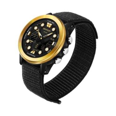 Imagem de Relógio Esportivo Masculino À Prova d'Água Com LED, Tela Dupla, Multif