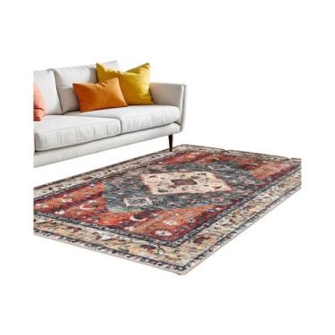 Imagem de Tapete De Chão Lavável Em Cashmere Boêmio Para Cozinha E Banheiro, À P