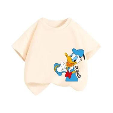 Imagem de Camisetas Infantis De Verão Disney Donald Duck Com Estampa De Desenho 