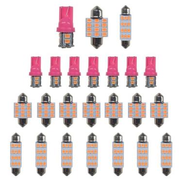 Imagem de JOYCOURT 24 peças de lâmpada LED para interior de carro, conjunto de lâmpadas LED de substituição interior de carro T10 31 mm 41 mm para interior de veículo, luzes de cúpula de mapa interno, luzes de