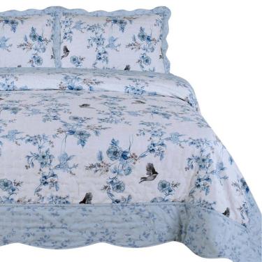 Imagem de Cama Posta Queen Arielle 300 Fio Colcha Luxo 100% Algodao