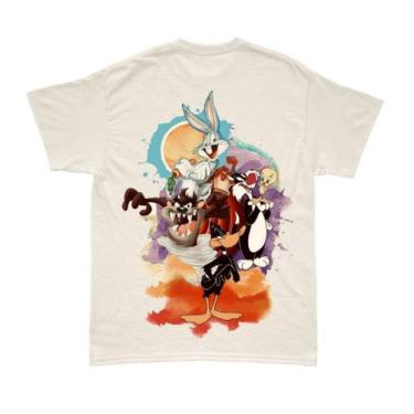 Imagem de Camiseta Oversiezed Turma do Pernalonga 100% algodão fio 30.01 costura