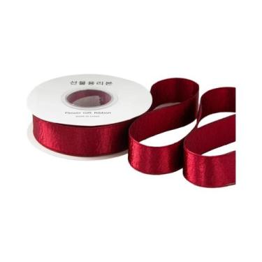 Imagem de Fita Dourada Metálica Brilhante 1 Rolo Larga Para Embalagem De Present