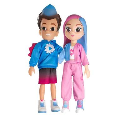 Imagem de Dudu e Carol Casal Youtubers Desafios Vinil 26cm Articulado - Rosita