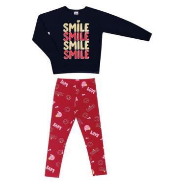 Imagem de Conjunto Infantil Feminino Smile Rovitex Kids Azul, Azul, 2