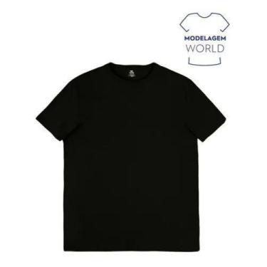 Imagem de Camiseta Manga Curta Masculina Básica Lisa Algodão Hering